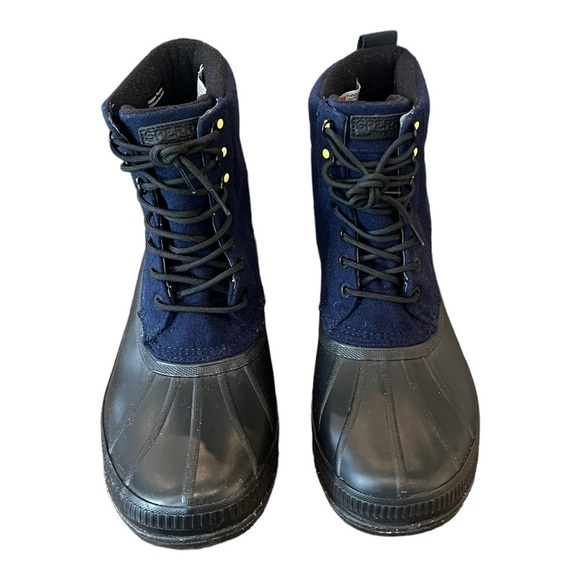 SPERRY Seacycled Ice Bay Boot Wool Blend Upper Navy - Picture 3 of 10